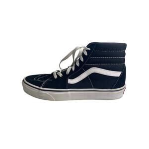 Vans Sk8 Hi Top Suede Skate Athletic Shoes Black White Mens 8.5 Womens 10 Punk